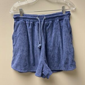 Missguided Women’s Blue Co Ored Terry Towel Shorts